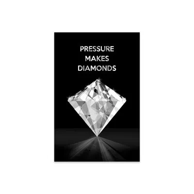 Icanvas Pressure Makes Diamonds Print On Acrylic Glass In Black;white;gray;silver