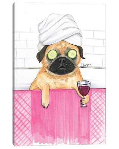 Icanvas Pug Bath By Rongrong Devoe Wall Art