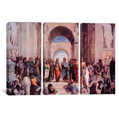 Icanvas Raphael School Of Athens 3 Piece Painting Print On Wrapped Canvas Set