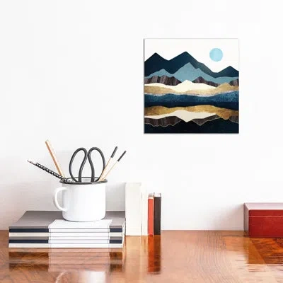 Icanvas Reflect Hills - Graphic Art Print In Wrapped Canvas,no Matte