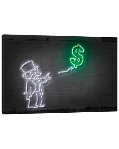 ICANVAS RICH UNCLE PENNYBAGS (AKA MR. MONOPOLY) WITH A BAL BY OCTAVIAN MIELU WALL ART