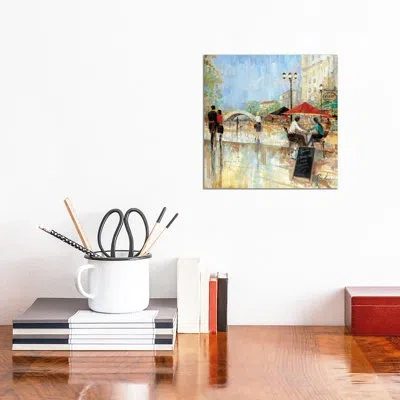 Icanvas Riverwalk Charm Iii By Ruane Manning - Painting Print In No Matte,wrapped Canvas