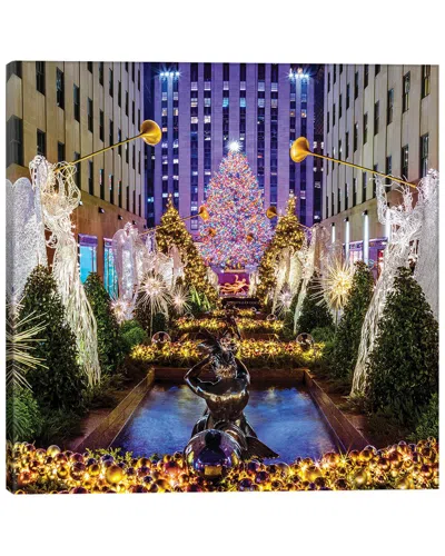 Icanvas Rockefeller Center With Christmas Tree And Angels I By Susanne Kremer Wall Art