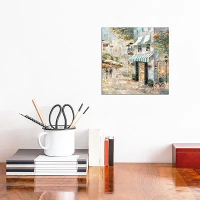 Icanvas Rooftop Café Detail Ii By Ruane Manning - Painting Print In No Matte,wrapped Canvas
