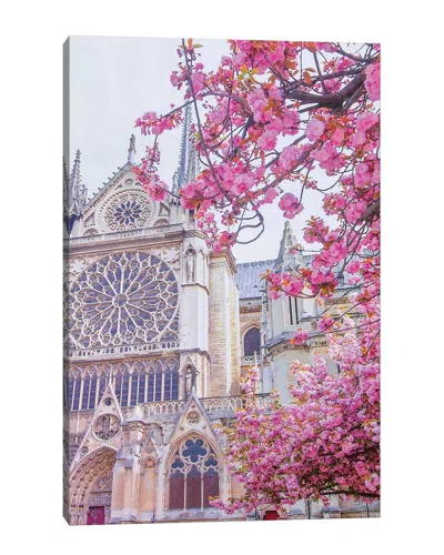 Icanvas Rose Window Blooms Notre-dame De Paris Canvas Artwork By Rose  Palmisano Wall Art