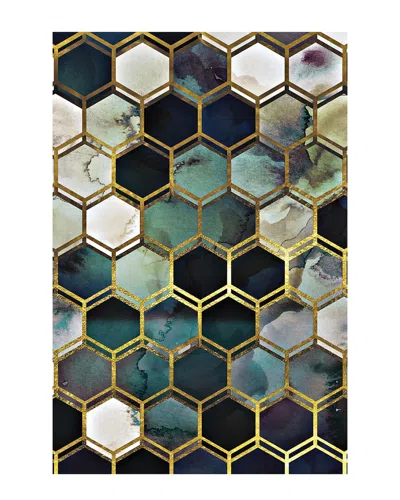 Icanvas Rugged Marble Dark Blue By Monika Strigel Wall Art In Multi