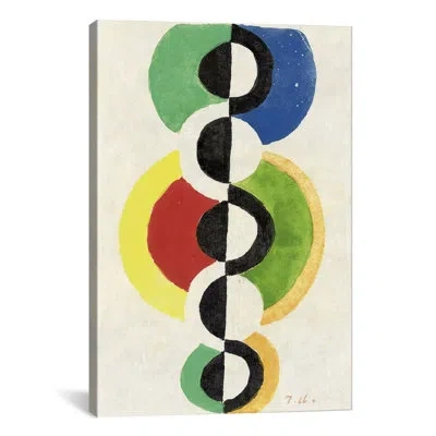 Icanvas 'rythme' By Robert Delaunay Graphic Art On Canvas In Green;gray