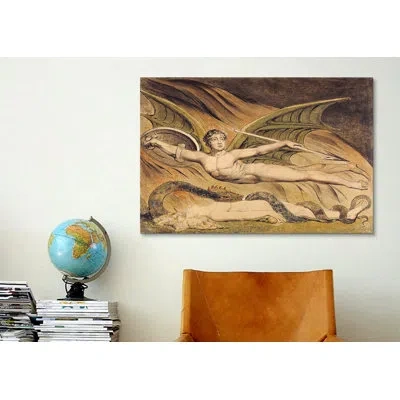 Icanvas 'satan Exulting Over Eve' By William Blake Painting Print On Wrapped Canvas In No Mat,wrapped Canvas