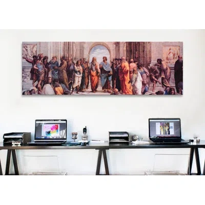 Icanvas 'school Of Athens' (panoramic) By Raphael Painting Print On Wrapped Canvas