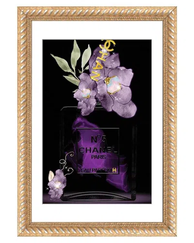 Icanvas Shades Of Purple Fashion Perfume Bottle By Pomaikai Barron Wall Art In Multi