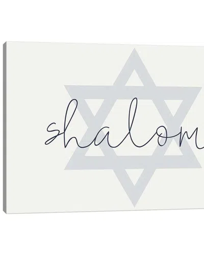 Icanvas Shalom Walll Art In White