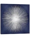 Icanvas Silver Sunburst On Blue I By Abby Young Wall Art