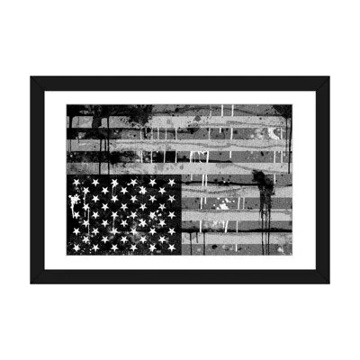 Icanvas Sketch Of Local Voice By Tyrone Graphic Art On Canvas In Black Framed Paper,white