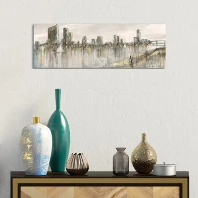Icanvas Skyline Sail By Ruane Manning - Panoramic Painting Print In Wrapped Canvas
