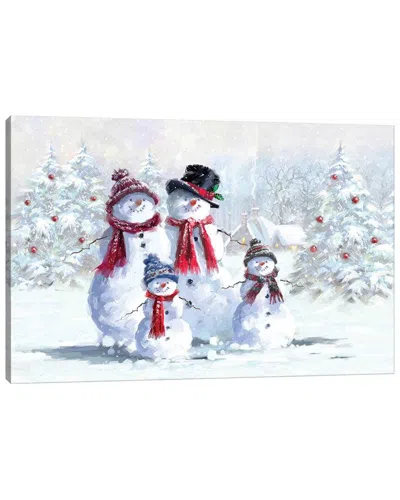 Icanvas Snowman Family By The Macneil Studio Wall Art In Multi