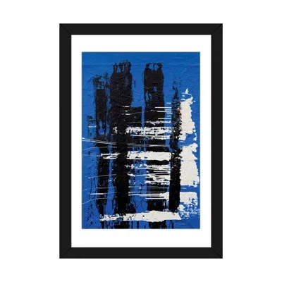 Icanvas 'somber' Oil Painting Print On Wrapped Canvas In Black Framed Fine Art Paper,white
