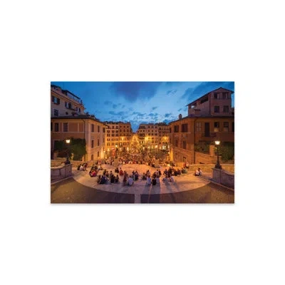 Icanvas Spanish Steps And Piazza Die Spagna At Night, Rome, Italy Print On Acrylic Glass