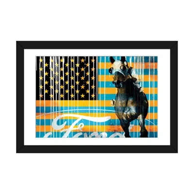Icanvas Spirit Of Philly By Fabrizio Graphic Art On Canvas In Black Framed Fine Art Paper,white