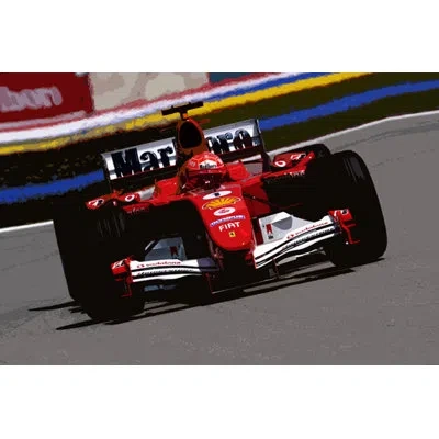 Icanvas Sports Michael Schumacher Photographic Print On Canvas In Black;gray