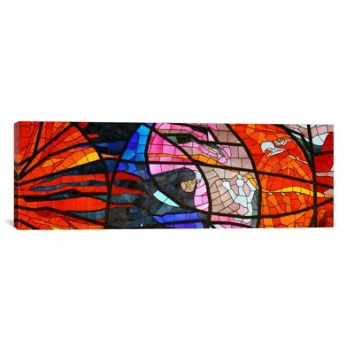 Icanvas 'stained Glass Window' Photographic Print On Canvas In Orange