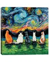 Icanvas Starry Cats By Aja Trier Wall Art