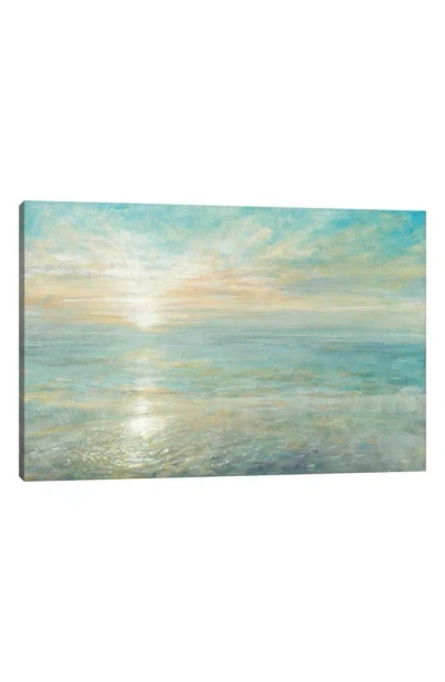 Icanvas Sunrise Canvas Artwork In Teal Sea