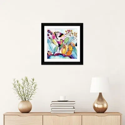 Icanvas 'surreal Garden' Print On Canvas In Black Framed Fine Art Paper,white