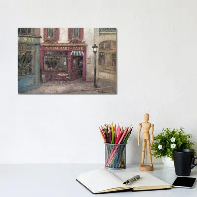 Icanvas Table For Two By Ruane Manning - Painting Print In No Matte,wrapped Canvas