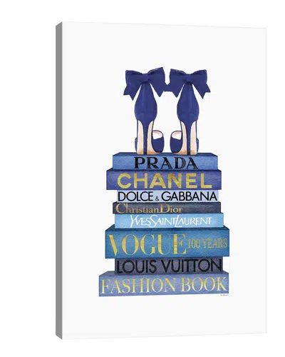 Icanvas Tall Blue Books, Blue Shoes Wall Art By Amanda Greenwood