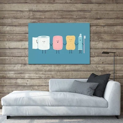 Icanvas The Bathroom Gang Print On Acrylic Glass