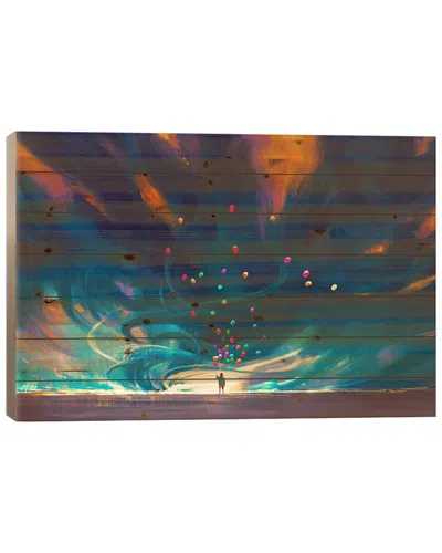 Icanvas The Blue Tornado Wood Print By Grandfailure Wall Art
