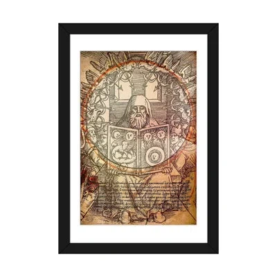 Icanvas The Book Of Alchemy By Ginger Graphic Art On Canvas In Black Framed Paper,white