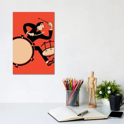 Icanvas The Drummer By Mark Rogan - Print In Wrapped Canvas,no Matte
