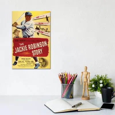 Icanvas The Jackie Robinson Story - Advertisements Print In Wrapped Canvas,no Matte