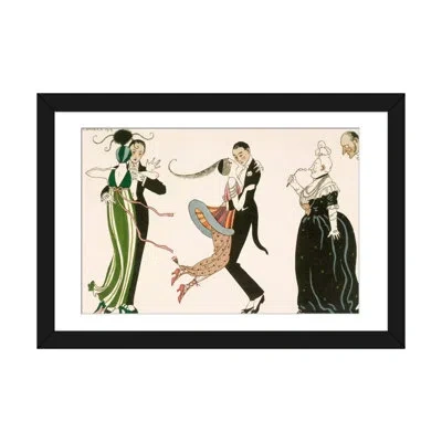 Icanvas 'the Madness Of The Day' Graphic Art Print On Canvas In Black Framed Fine Art Paper,white