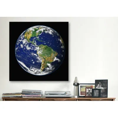Icanvas The Marble From Apollo 17 Graphic Art On Canvas In Blue;green