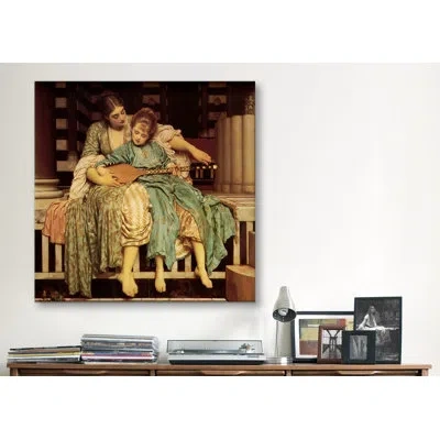 Icanvas "the Music Lesson" By Frederick Leighton Painting Print On Wrapped Canvas In No Mat,wrapped Canvas