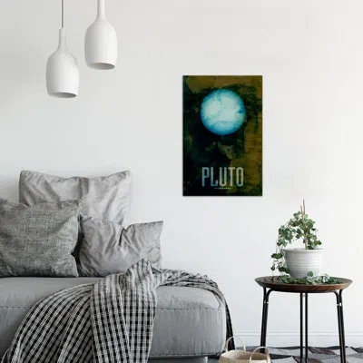 Icanvas 'the Planet Pluto' - Unframed Graphic Art Print On Canvas In No Mat,wrapped Canvas