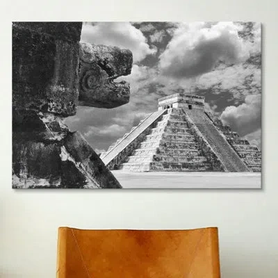Icanvas 'the Serpent And The Pyramid, Chechinitza, Mexico 02' By Monte Nagler Photographic Print On Wrapped  In No Mat,wrapped Canvas