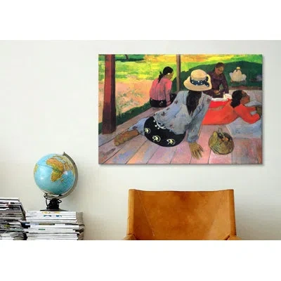 Icanvas 'the Siesta' By Paul Gauguin Painting Print On Wrapped Canvas In No Mat,wrapped Canvas
