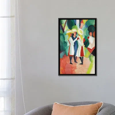 Icanvas 'three Girls' By August Macke Painting Print On Canvas In Wrapped Canvas,no Mat