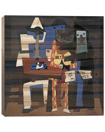 Icanvas Three Musicians Wood Print By Pablo Picasso