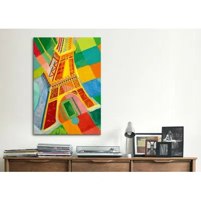 Icanvas "tour Eiffel (tower)" By Robert Delaunay Painting Print On Canvas In Wrapped Canvas,no Mat