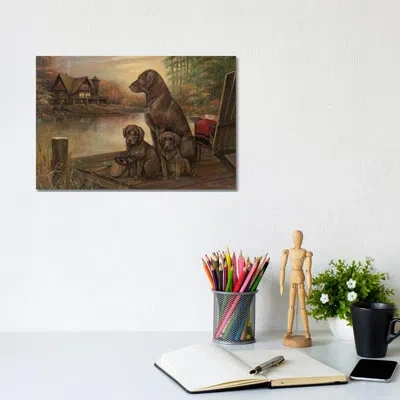 Icanvas Tranquil Beauty By Ruane Manning - Painting Print In No Matte,wrapped Canvas