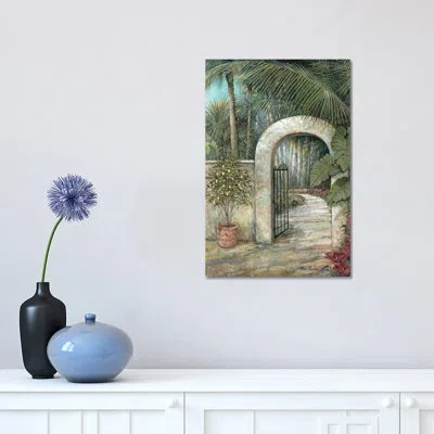 Icanvas Tranquil Garden Ii By Ruane Manning - Painting Print In Wrapped Canvas,no Matte