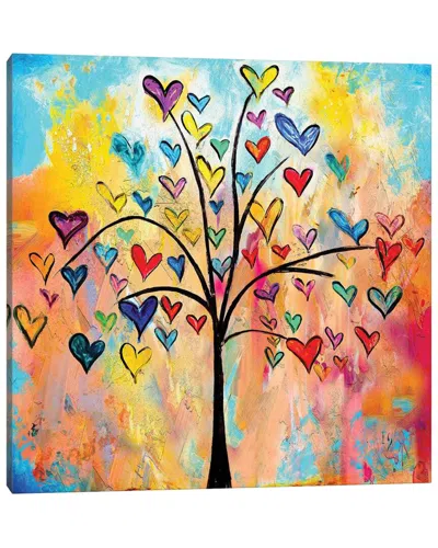 Icanvas Tree Of Hearts By Ivan Guaderrama Wall Art In Multi