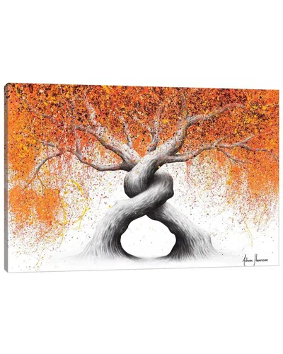 Icanvas Twisting Love Trees By Ashvin Harrison Wall Art In Orange