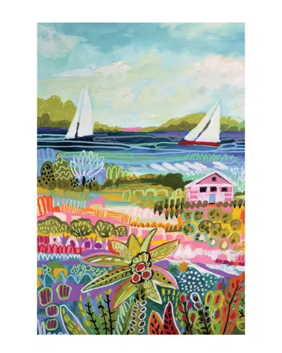 Icanvas Two Sailboats And Cottage I By Karen Fields Wall Art In Multi