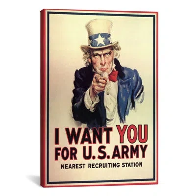 Icanvas Uncle Sam: I Want You! Vintage Advertisement On Canvas