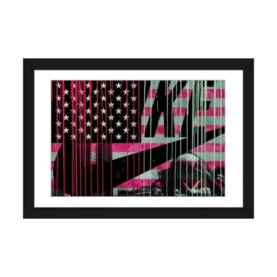 Icanvas Urban States Of America By Fabrizio Graphic Art On Canvas In Black Framed Fine Art Paper,white